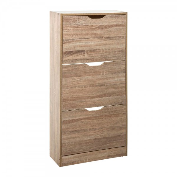Zapatero de madera 115 x 60 x 24 cm color natural