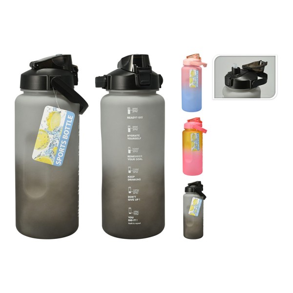 Botella de agua 2000 ml colores surtidos
