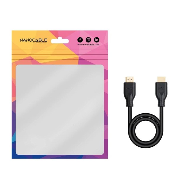 Nanocable cable hdmi v2.0 4k@60hz 18gbps ccs 1 m
