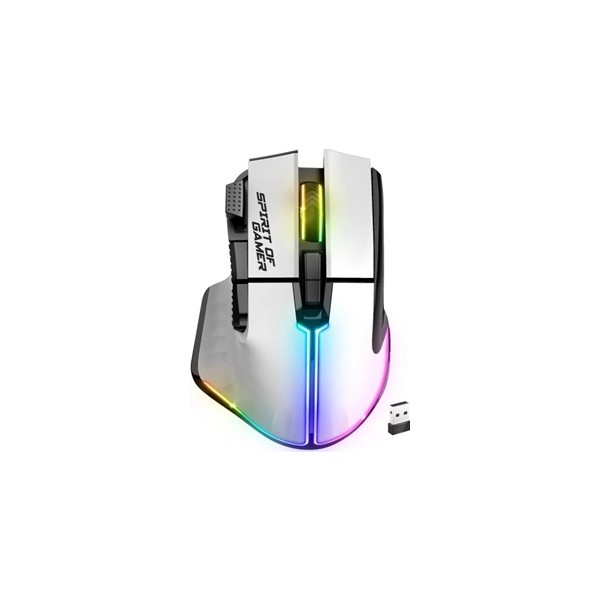 Spirit of gamer ratón inalambrico pro m5 white